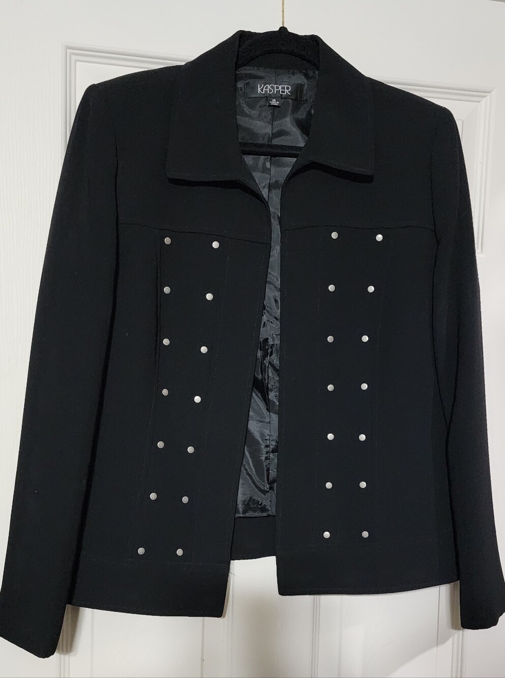 Kasper Black Jacket with Silver Studs